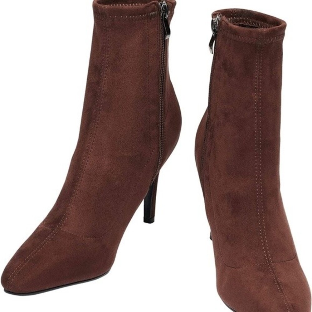 new Ankle sock High Heel Boots  brown soft 36 us 5 sexy retro  c paravano